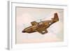 Mustang Fighter Plane-null-Framed Art Print