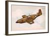 Mustang Fighter Plane-null-Framed Art Print