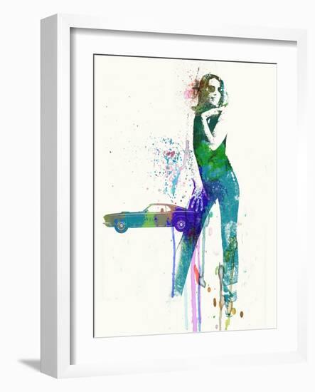 Mustang Girl-NaxArt-Framed Art Print