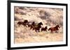 Mustang Horses Running, Wyoming-null-Framed Premium Giclee Print