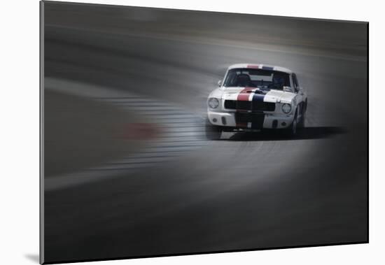 Mustang on the racing Circuit-NaxArt-Mounted Poster