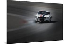 Mustang on the racing Circuit-NaxArt-Mounted Photo