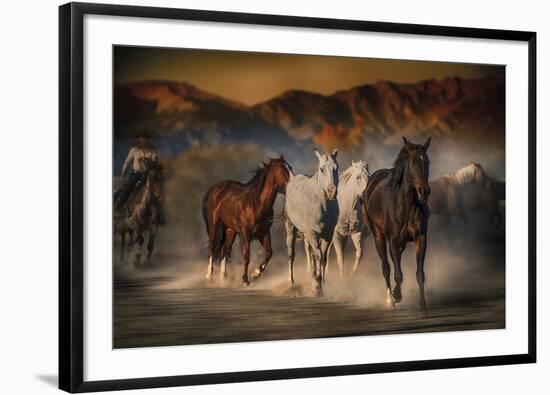 Mustangs on the Move-Bobbie Goodrich-Framed Giclee Print