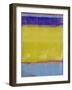 Mustard and Blue Abstract Study-Emma Moore-Framed Art Print