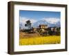 Mustard Fields with the Annapurna Range of the Himalayas in the Background, Gandaki, Nepal, Asia-Mark Chivers-Framed Photographic Print