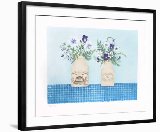 Mustard for Blue Flowers-Mary Faulconer-Framed Collectable Print