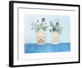 Mustard for Blue Flowers-Mary Faulconer-Framed Collectable Print