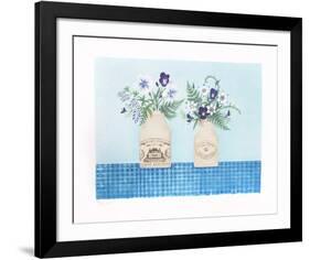 Mustard for Blue Flowers-Mary Faulconer-Framed Collectable Print