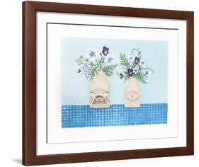 Mustard for Blue Flowers-Mary Faulconer-Framed Collectable Print