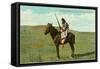 Mustatem Moutiapec on Horseback, Cree Indian-null-Framed Stretched Canvas