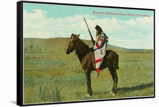 Mustatem Moutiapec on Horseback, Cree Indian-null-Framed Stretched Canvas