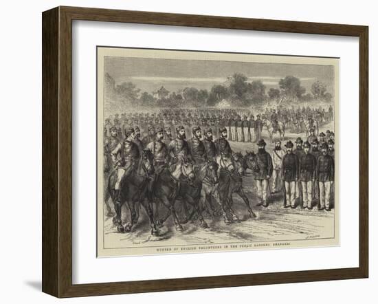 Muster of English Volunteers in the Public Gardens, Shanghai-Godefroy Durand-Framed Giclee Print