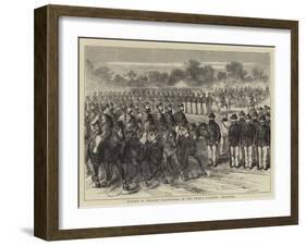 Muster of English Volunteers in the Public Gardens, Shanghai-Godefroy Durand-Framed Giclee Print