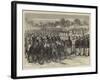 Muster of English Volunteers in the Public Gardens, Shanghai-Godefroy Durand-Framed Giclee Print