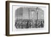 Mustering of Citizens at Railroad and Telegraph Office after Hearing About Morgan's Raid-Frank Leslie-Framed Art Print