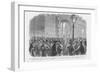 Mustering of Citizens at Railroad and Telegraph Office after Hearing About Morgan's Raid-Frank Leslie-Framed Art Print