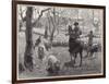 Mustering Sheep, Austral-W Hatherell-Framed Art Print