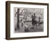 Mustering Sheep, Austral-W Hatherell-Framed Art Print