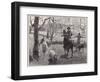 Mustering Sheep, Austral-W Hatherell-Framed Art Print