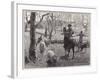 Mustering Sheep, Austral-W Hatherell-Framed Art Print