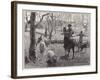 Mustering Sheep, Austral-W Hatherell-Framed Art Print