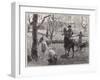 Mustering Sheep, Austral-W Hatherell-Framed Art Print