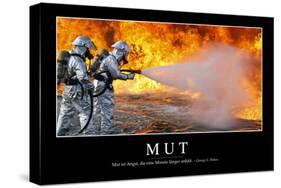 Mut: Motivationsposter Mit Inspirierendem Zitat-null-Stretched Canvas