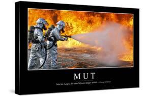 Mut: Motivationsposter Mit Inspirierendem Zitat-null-Stretched Canvas