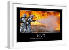 Mut: Motivationsposter Mit Inspirierendem Zitat-null-Framed Premium Photographic Print