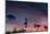 Mute Swans, Cygnus Olor, Swim on Pen Ponds at Sunset in Richmond Park-Alex Saberi-Mounted Photographic Print