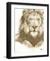 Muted Lion-Patricia Pinto-Framed Art Print