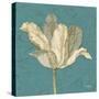 Muted Teal Behind Tulip-Diane Stimson-Stretched Canvas
