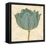 Muted Teal Tulip 1-Diane Stimson-Framed Stretched Canvas