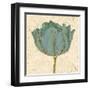 Muted Teal Tulip 1-Diane Stimson-Framed Art Print