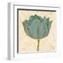 Muted Teal Tulip 1-Diane Stimson-Framed Art Print