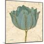 Muted Teal Tulip 1-Diane Stimson-Mounted Art Print