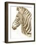 Muted Zebra-Patricia Pinto-Framed Art Print