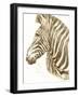 Muted Zebra-Patricia Pinto-Framed Art Print