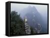 Mutianyu Great Wall Winding Through Misty Mountain, China-Keren Su-Framed Stretched Canvas