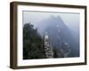 Mutianyu Great Wall Winding Through Misty Mountain, China-Keren Su-Framed Photographic Print