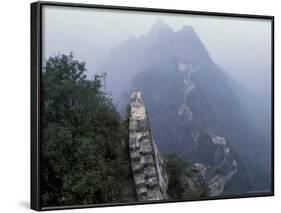 Mutianyu Great Wall Winding Through Misty Mountain, China-Keren Su-Framed Photographic Print