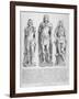 Mutilated Figures of the Mythical King Lud and His Two Sons Androgeus and Theomantius, 1795-John Thomas Smith-Framed Giclee Print
