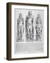 Mutilated Figures of the Mythical King Lud and His Two Sons Androgeus and Theomantius, 1795-John Thomas Smith-Framed Giclee Print