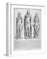 Mutilated Figures of the Mythical King Lud and His Two Sons Androgeus and Theomantius, 1795-John Thomas Smith-Framed Giclee Print