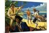 Mutineers from the Bounty Land on Pitcairn Island-Severino Baraldi-Mounted Giclee Print