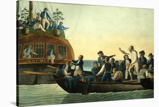 Mutineers Turning Lieutenant Bligh and Part of the Officers and Crew from His Majesty's Ship the Bo-Robert Dodd-Stretched Canvas