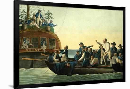 Mutineers Turning Lieutenant Bligh and Part of the Officers and Crew from His Majesty's Ship the Bo-Robert Dodd-Framed Giclee Print