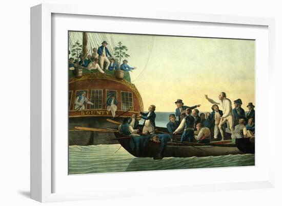 Mutineers Turning Lieutenant Bligh and Part of the Officers and Crew from His Majesty's Ship the Bo-Robert Dodd-Framed Giclee Print