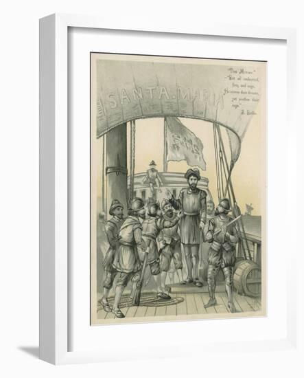 Mutiny Aboard Columbus' Ship the Santa Maria-Andrew Melrose-Framed Giclee Print