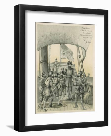 Mutiny Aboard Columbus' Ship the Santa Maria-Andrew Melrose-Framed Giclee Print